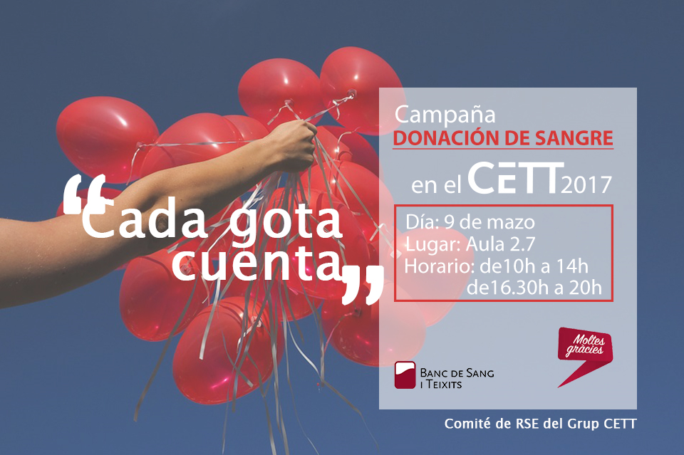 Photography from: ¡Cada gota cuenta! Campaña de donación de sangre en el CETT | CETT