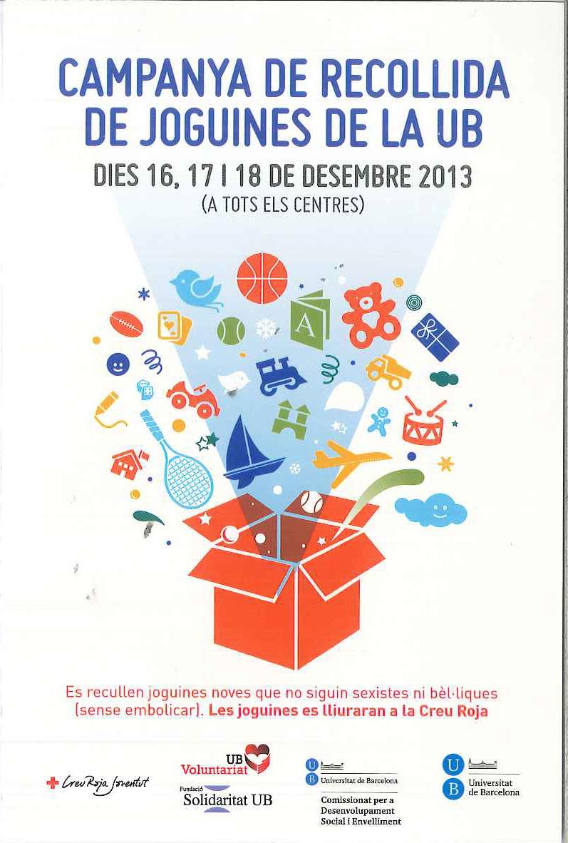 Campanya de recolllida de joguines, del 16 al 18 de desembre