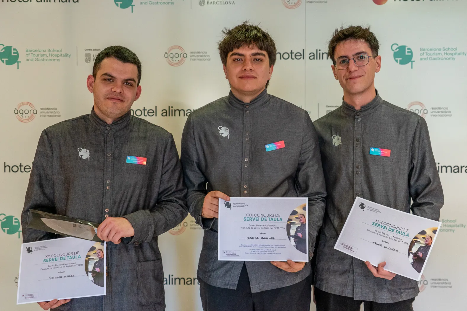 Premiats Concurs de Serveis de Restauració del CETT 2026