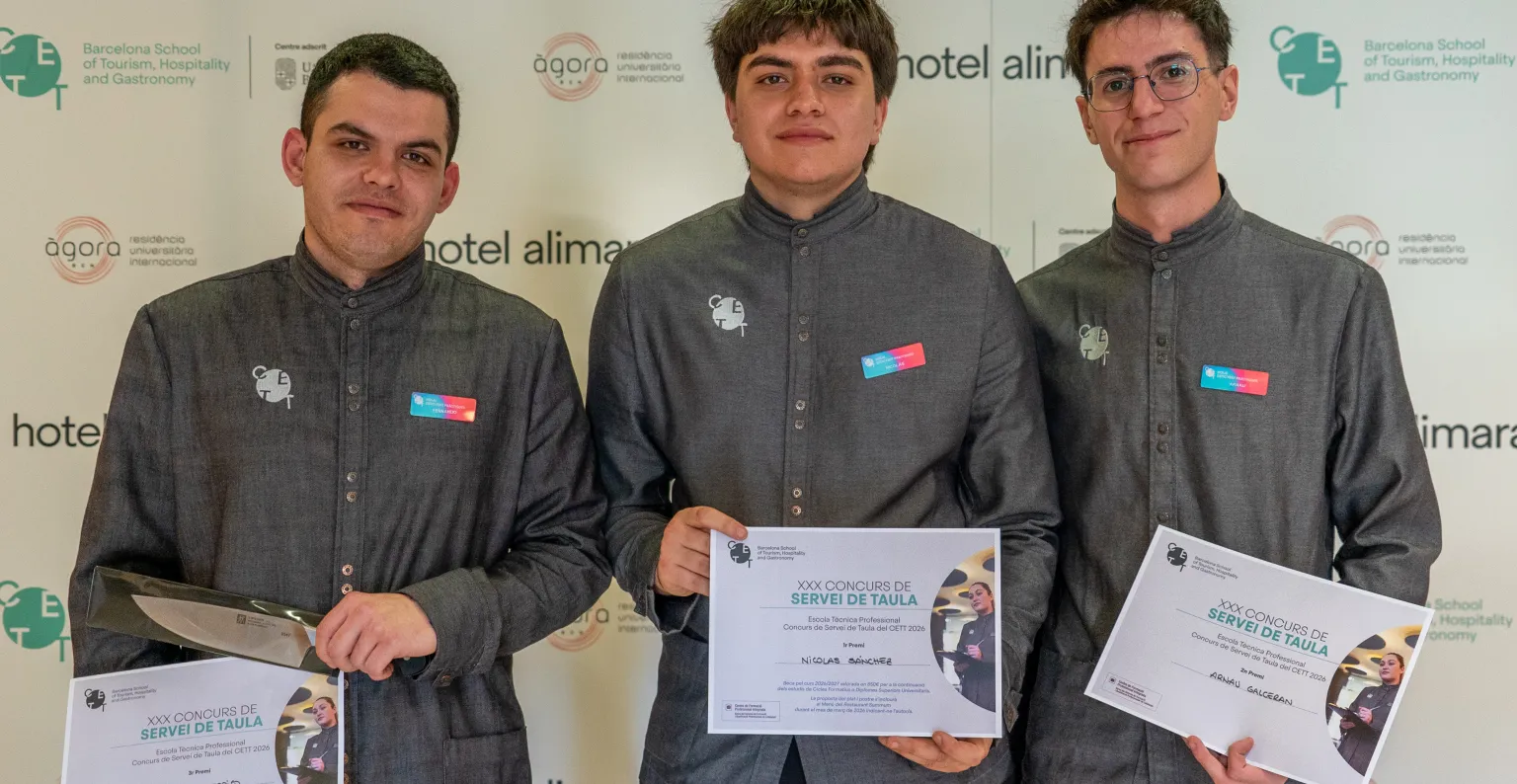 Premiats Concurs de Serveis de Restauració del CETT 2026