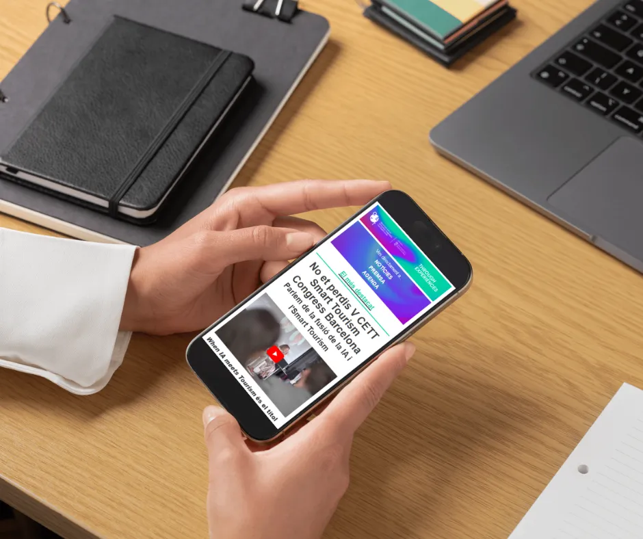 Newsletter del sector en un smartphone